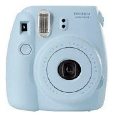 Polaroid couleur bleu pâle