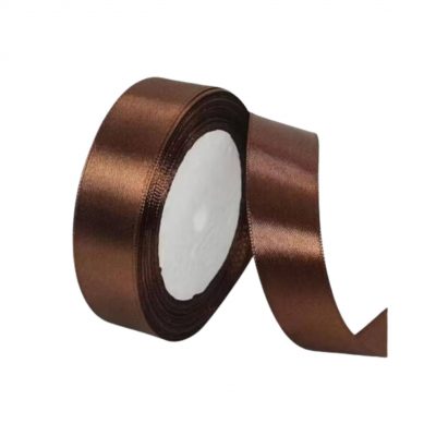 Ruban satin chocolat