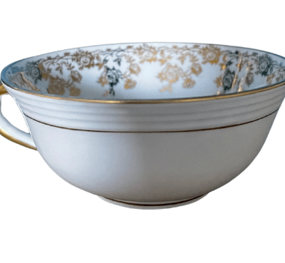 Tasse fleurs dorées