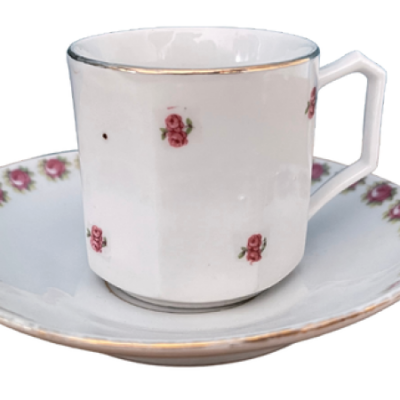 Tasse fleurs rose