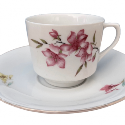 Tasse fleurs roses