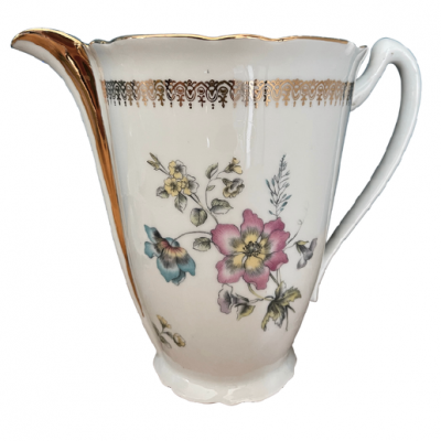 Théière en porcelaine fleur rose