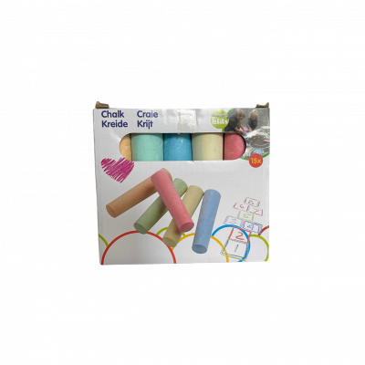 Boite de craies géantes de plusieurs couleurs : bleu, vert, orange, rouge, jaune