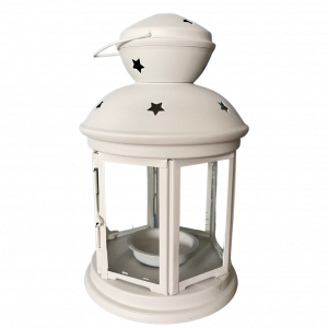 Lanterne blanche motif étoile