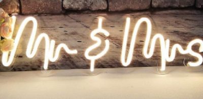 Enseigne néon Mr et Mrs