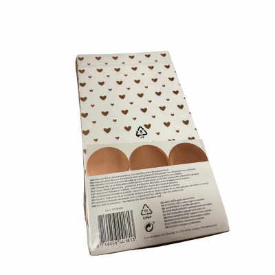 sachet avec coeurs dorés