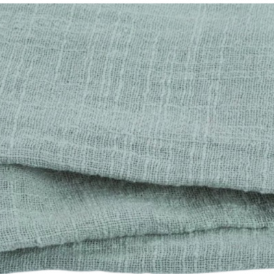 Serviette gaze de coton vert d'eau