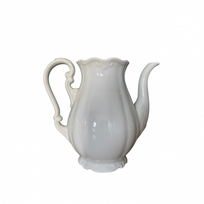 Théière en porcelaine blanche