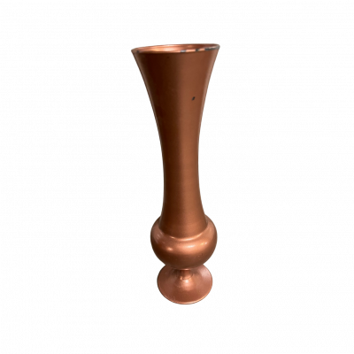 Vase bombé rose gold pied
