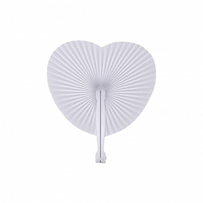 Evantail en forme de coeur couleur blanc