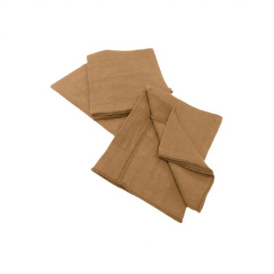 Serviette de table en gaze de coton marron