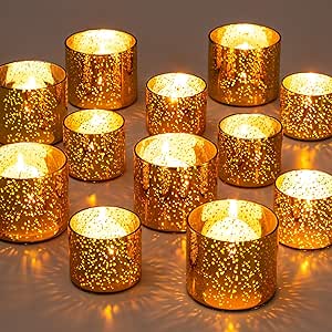 Porte bougies dorés