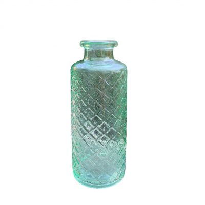 Mini vase cylindre vert croisillons